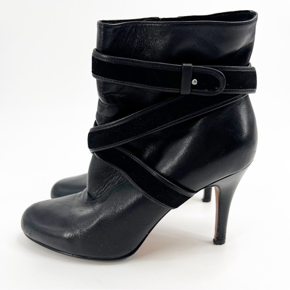 Cole Haan NikeAir Talia Black Leather Heel Ankle Boots Size 8 - Picture 7 of 14